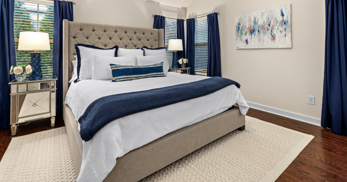Bedroom clean and organized