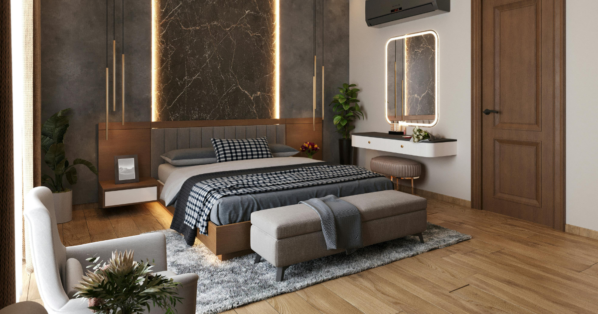 Bedroom, organized and tidy