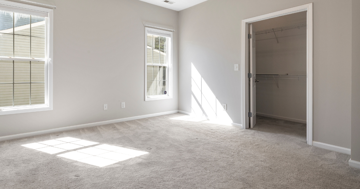 home interior cleaned after a moving-out process