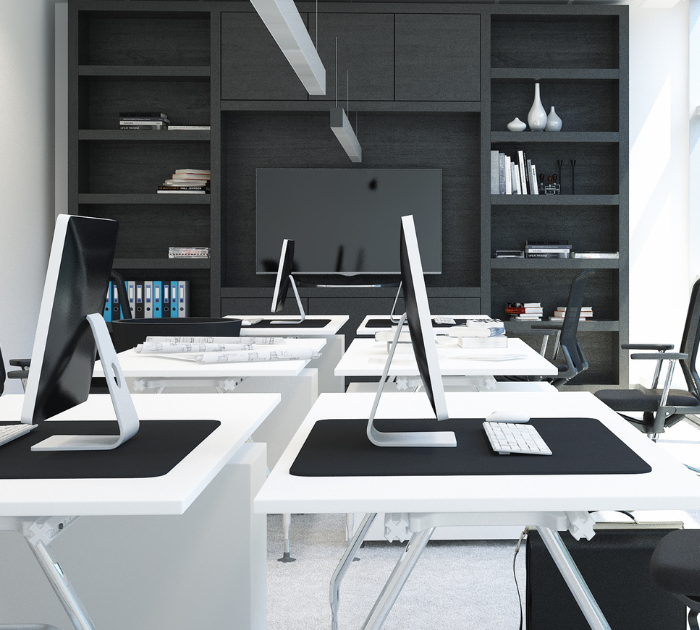 office cleaned and comfortable